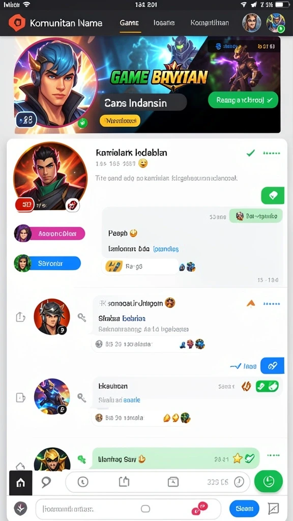 Tampilan menu utama yang menarik dan mudah dinavigasi.