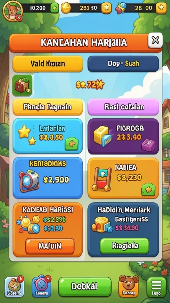 Mode permainan yang seru dan kompetitif.