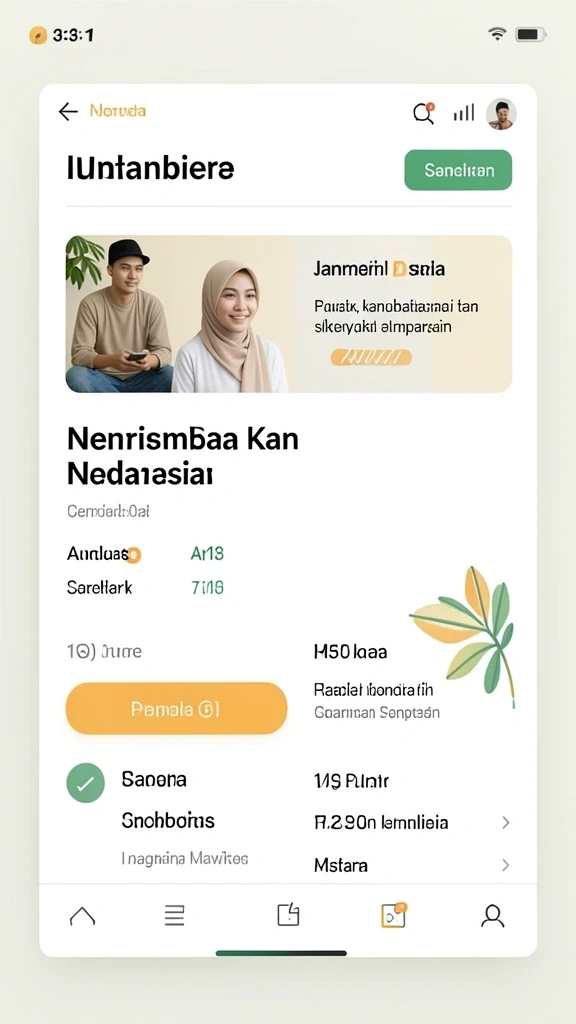 Tampilan antarmuka yang jelas dan menarik.