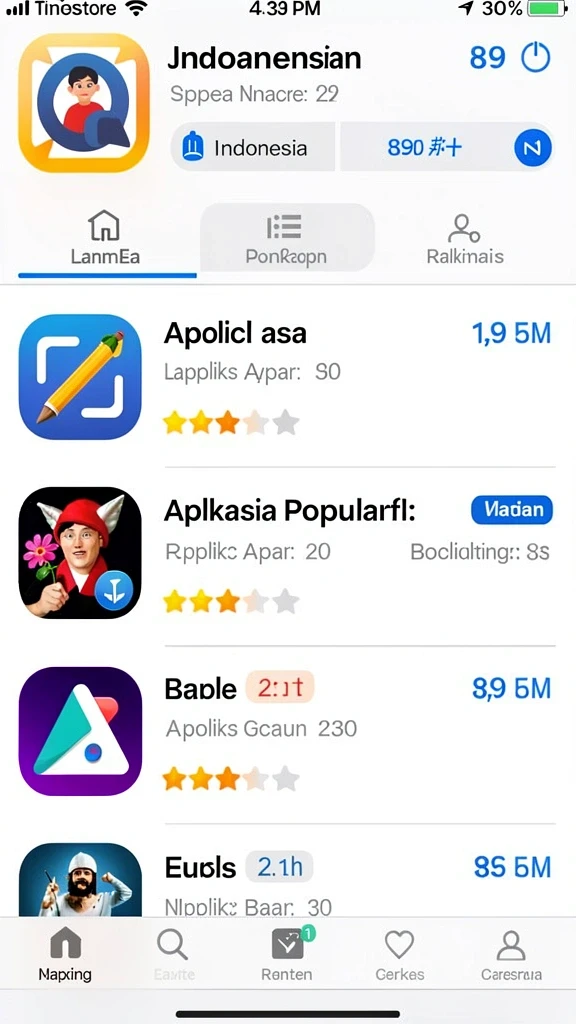 Tampilan awal yang menarik dan user-friendly.