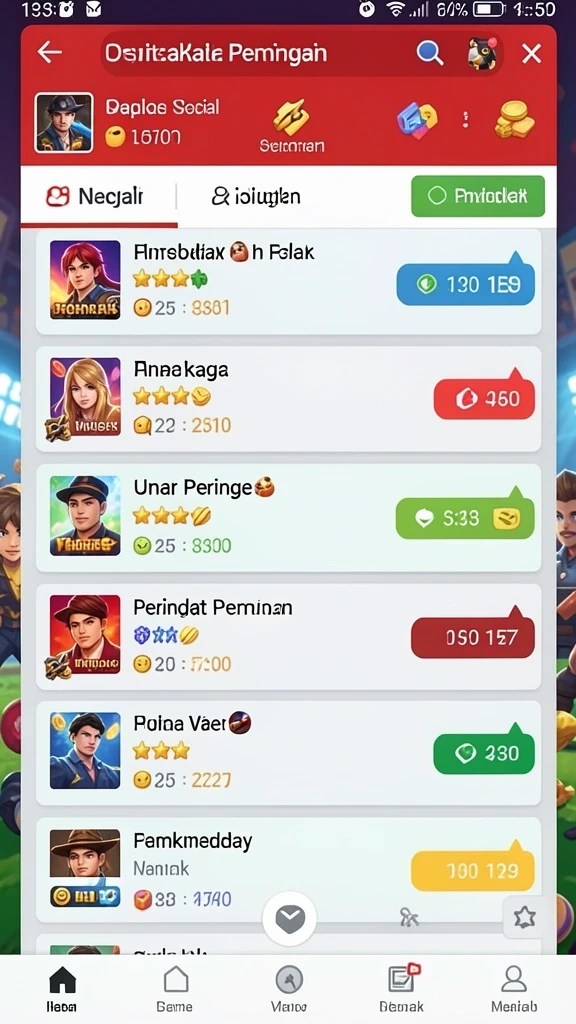 Fitur sosial yang memungkinkan interaksi antar pemain.