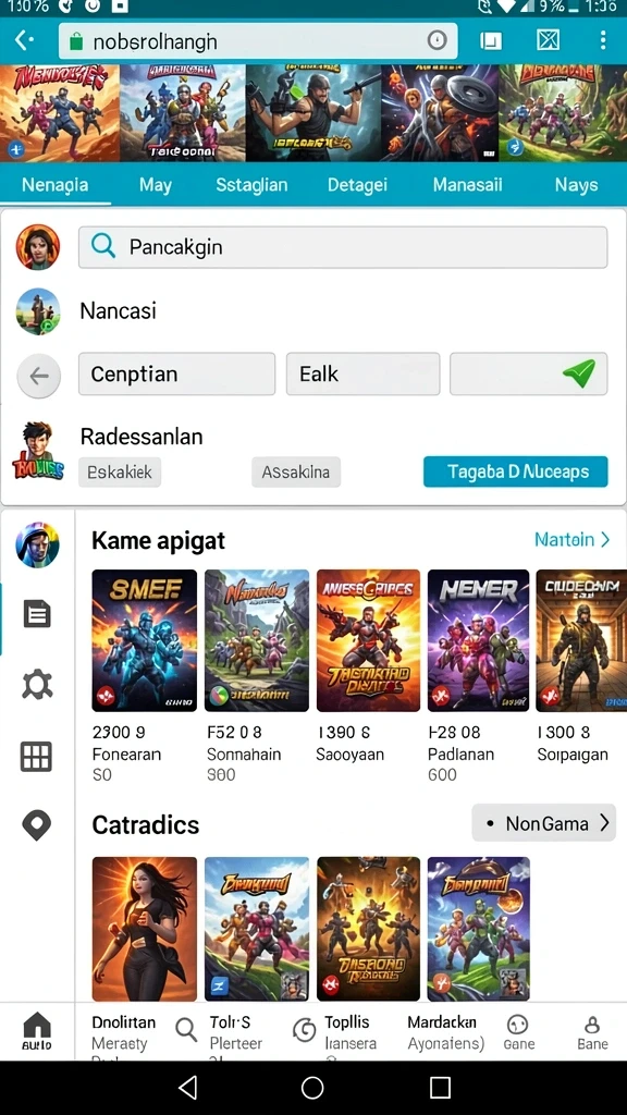 Tampilan antarmuka MEGAHOKI yang modern dan menarik.