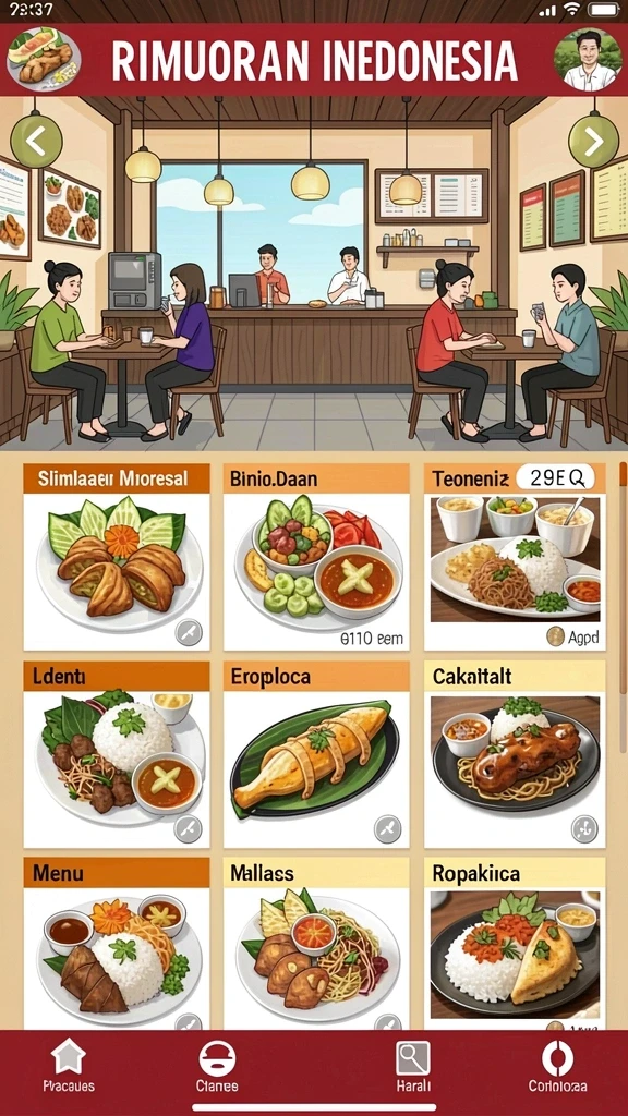 Tampilan layar utama yang memukau.