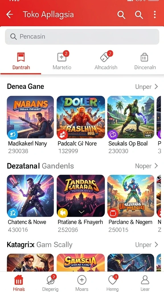 Tampilan awal menakjubkan dan penuh warna.